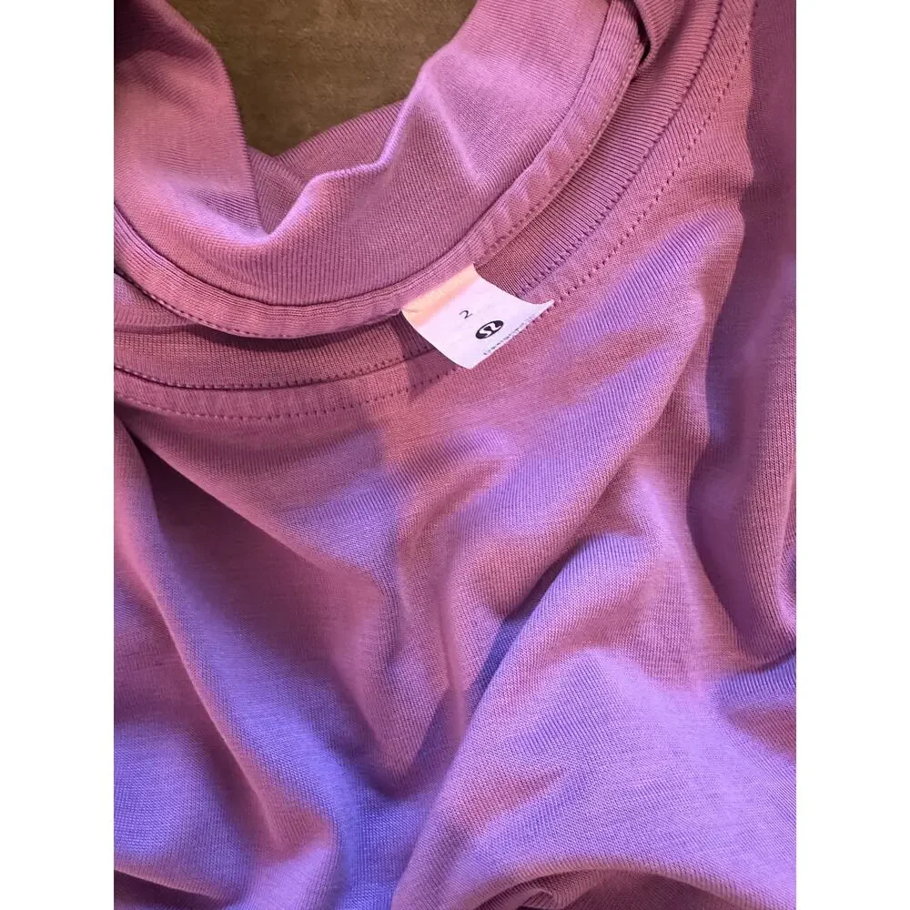 Lululemon Side Cinch Crew Neck Long Sleeve Top Wisteria Purple Lavender